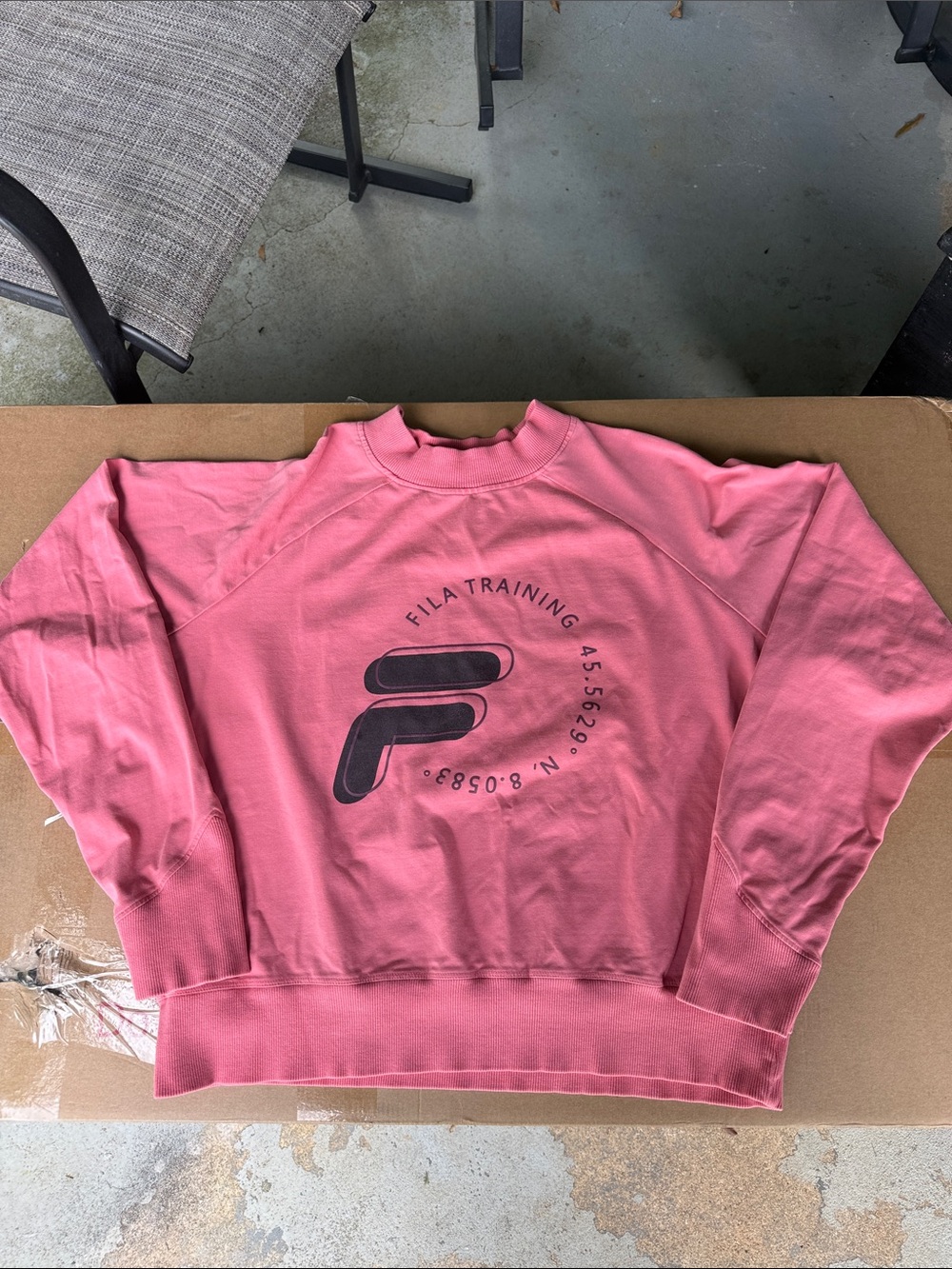 Fila Pink Logo Training Crewneck Sweatshirt